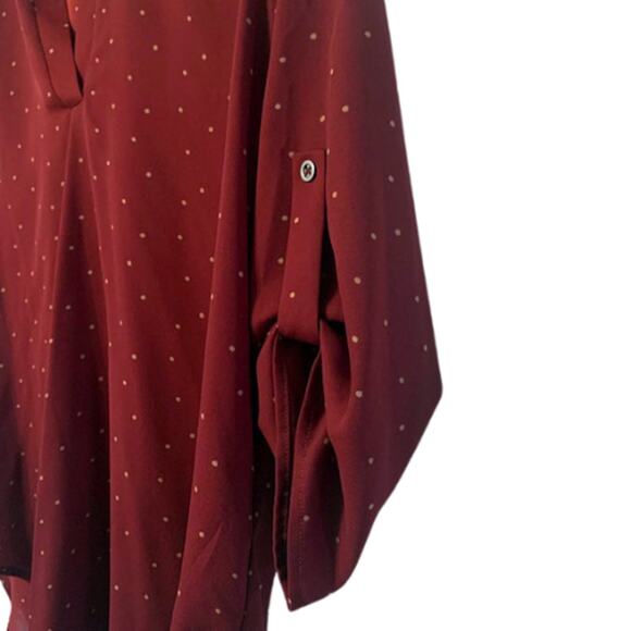 LUSH Warren Split Neck Polka Dot 3/4 Sleeve Blouse | S - Picture 4 of 7